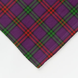 Cobertor De Velo Clan Montgomery Tartan Purple Xadrez