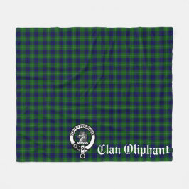 Cobertor De Velo Clan Oliphant Crest Crachá e Tartan