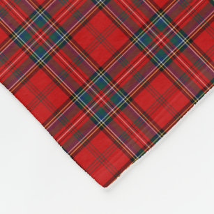 Cobertor De Velo Clan Stewart da Xadrez Vermelha Escocesa Appin Tar