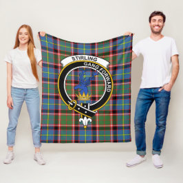 Cobertor De Velo Clan Stirling (do Cadder-Present Chefe) Tartan Pla