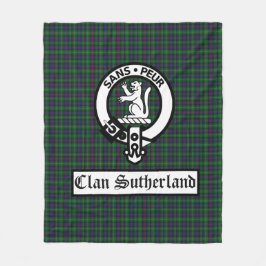 Cobertor De Velo Clan Sutherland Crest Crachá & Tartan