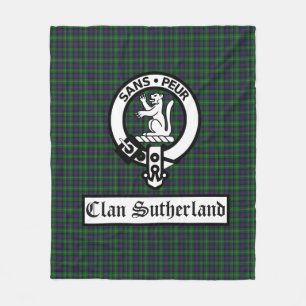 Cobertor De Velo Clan Sutherland Crest Crachá & Tartan