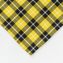 Cobertor De Velo Clan Tartan Barclay Amarelo e Preto