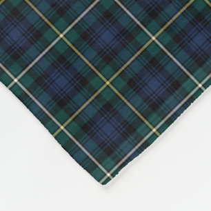 Cobertor De Velo Clan Tartan do Campbell Azul Escuro e Verde