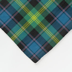 Cobertor De Velo Clan Tartan verde e azul brilhante