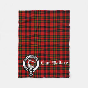 Cobertor De Velo Clan Wallace Crest Crachá e Tartan