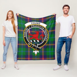 Cobertor De Velo Clan Young Modern Tartan Xadrez
