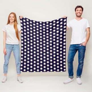 Cobertor De Velo Clarão Azul com Contorno Laranja em Padrão Negrito