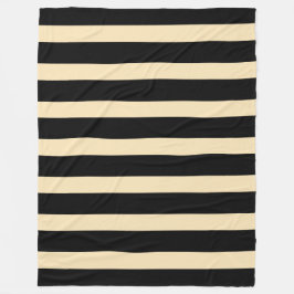 Cobertor De Velo Classic Black and Golden Blonde Vertical Striped