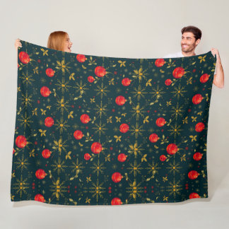 Cobertor De Velo Classic Dark Christmas Fleece Throw Blanket
