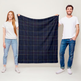Cobertor De Velo Classic Navy Blue Plaid Christmas