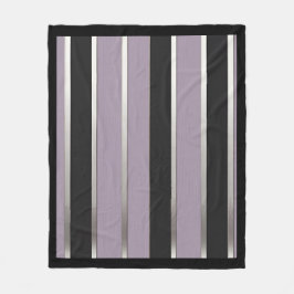 Cobertor De Velo Classic Stripes Purple Black and Silver