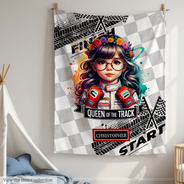 Cobertor De Velo Clássica Aquarela Esportiva Carro Racing Girl Blan (Classic Watercolor Sport Car Racing Girl Blanket)
