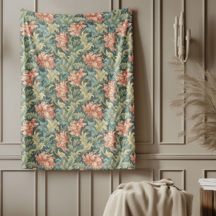 Cobertor De Velo Clássico William Morris Cozy Elegance muda de cor