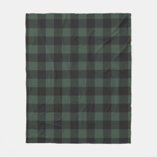 Cobertor De Velo Clássico Xadrez Tartan Verde Preto Vintage Buffalo