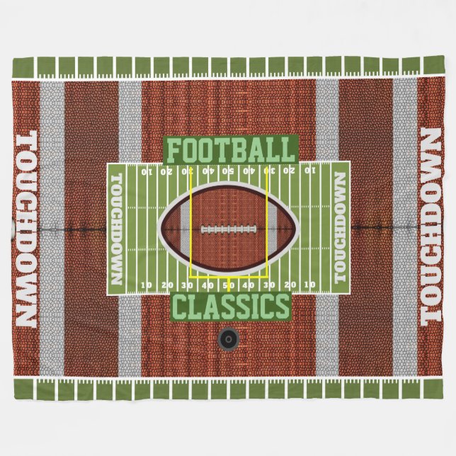 Cobertor De Velo Clássicos Personalizados de Futebol Fleece Blanket (Frente (Horizontal))