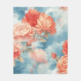 Cobertor De Velo Clássicos - Rosas Rosa e Vermelhas Angelicais em n