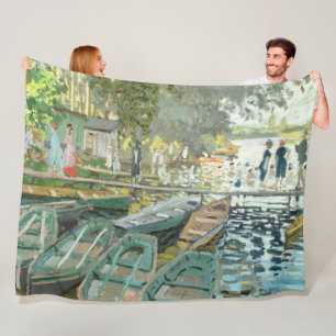 Cobertor De Velo Claude Monet. Banhistas em La Grenouillère