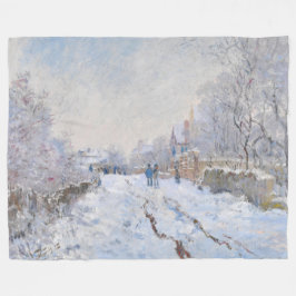 Cobertor De Velo Claude Monet - Cena de Neve na Argentina