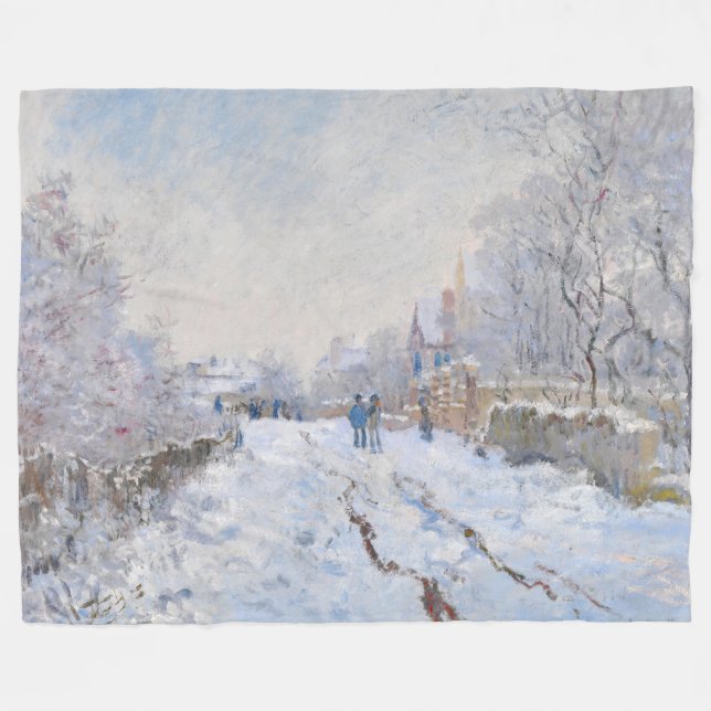 Cobertor De Velo Claude Monet - Cena de Neve na Argentina (Frente (Horizontal))