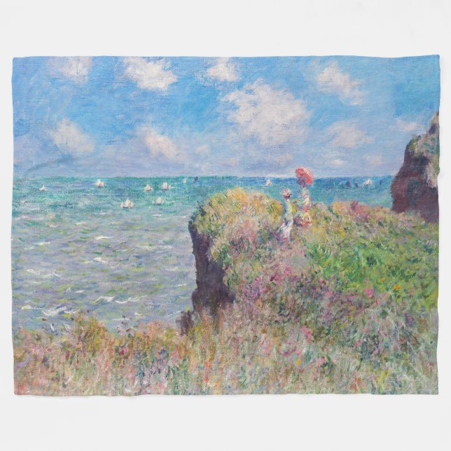 Cobertor De Velo Claude Monet - Cliff Walk em Pourville (Frente (Horizontal))