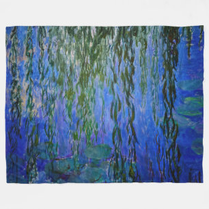 Cobertor De Velo Claude Monet - Lírios d'água com salgueiro chora