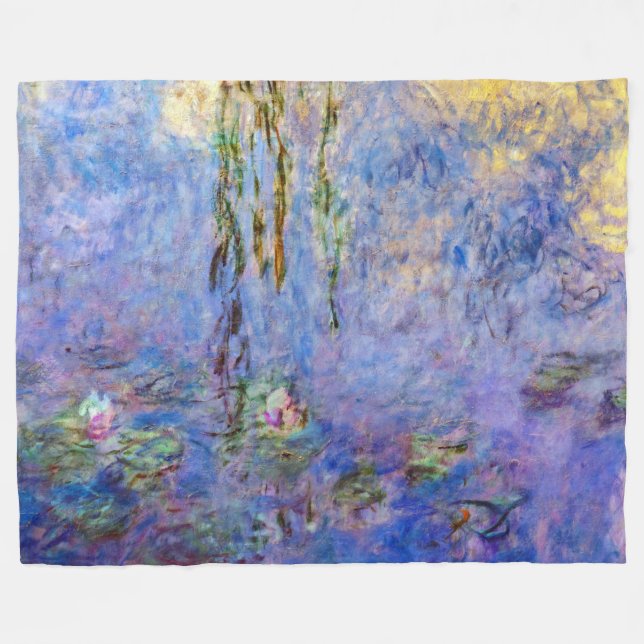 Cobertor De Velo Claude Monet - Lírios Hídricos (Frente (Horizontal))