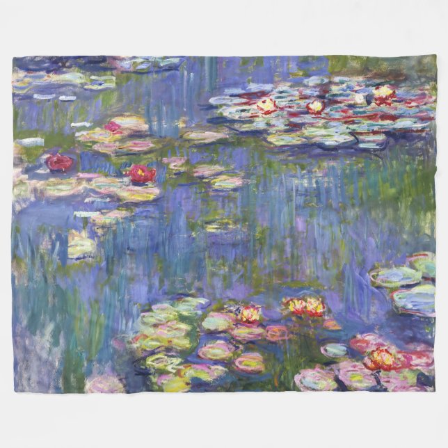 Cobertor De Velo Claude Monet - Lírios/Ninfas (Frente (Horizontal))