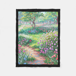Cobertor De Velo Claude Monet O Jardim do Artista em Giverny Adesiv