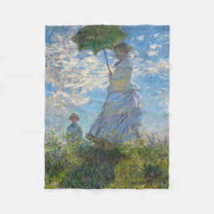 Cobertor De Velo Claude Monet - O Promenade, Mulher com Parasol