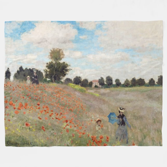 Cobertor De Velo Claude Monet - Poppy Field (Frente (Horizontal))