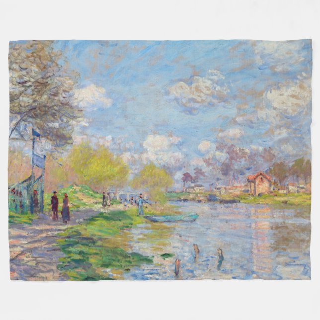 Cobertor De Velo Claude Monet - Primavera do Sena (Frente (Horizontal))