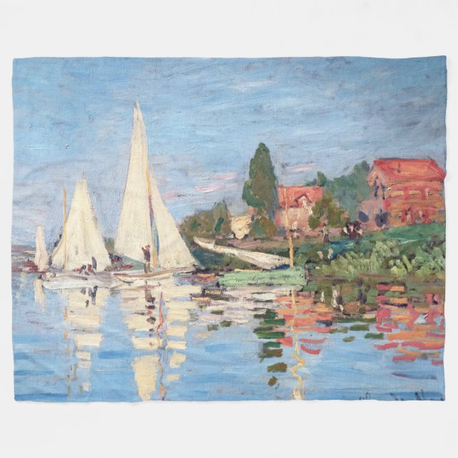 Cobertor De Velo Claude Monet - Regatas em Argenteuil (Frente (Horizontal))
