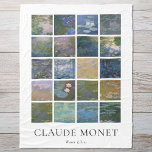 Cobertor De Velo Claude Monet Water Lily<br><div class="desc">O cobertor do louro com Claude Monet Water Lily pinturas de paisagem floral.</div>