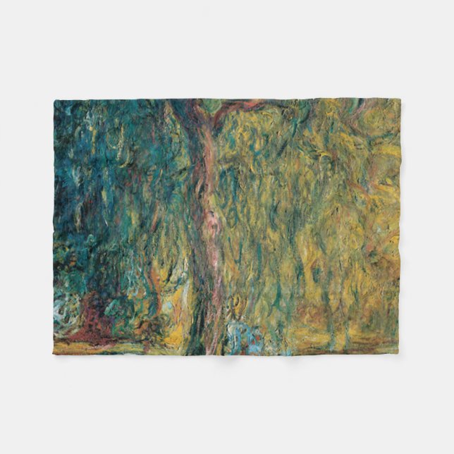 Cobertor De Velo Claude Monet's Weeping Willow (Frente (Horizontal))