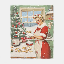 Cobertor De Velo Claus Holiday Baking Delight