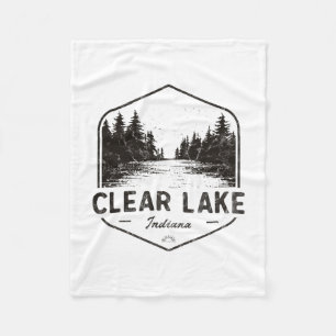 Cobertor De Velo Clear Lake Indiana Ao Ar Livre Vintage
