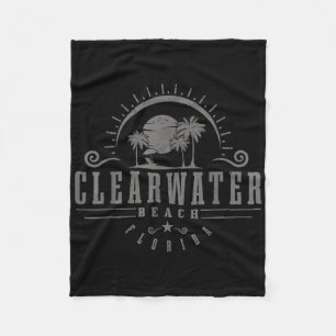 Cobertor De Velo Clearwater Beach Florida Fl Vintage Sunset Surf Va