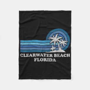 Cobertor De Velo Clearwater Beach Florida Vintage Family Summer Vac