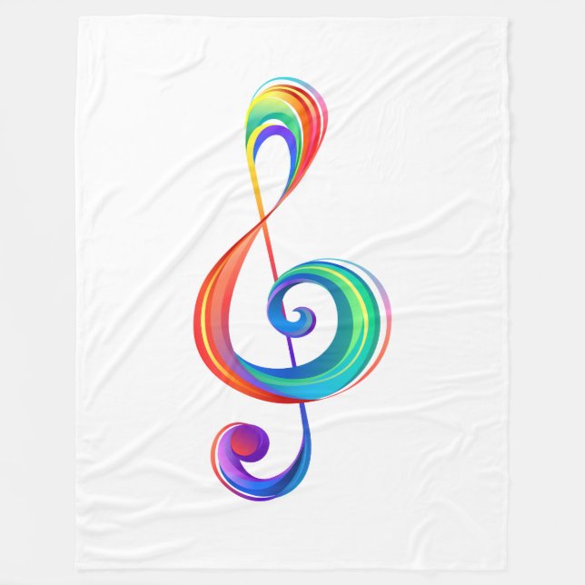 Cobertor De Velo Clef (trecho de arco-íris) (Frente)