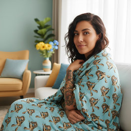 Cobertor De Velo Cleo Fleece Blanket