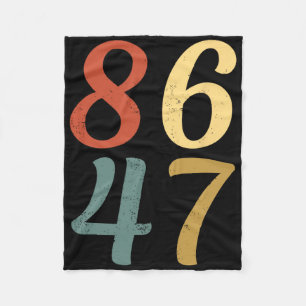 Cobertor De Velo Clic Estilo Vintage Anos 80 86 47 Anti Trump 8647