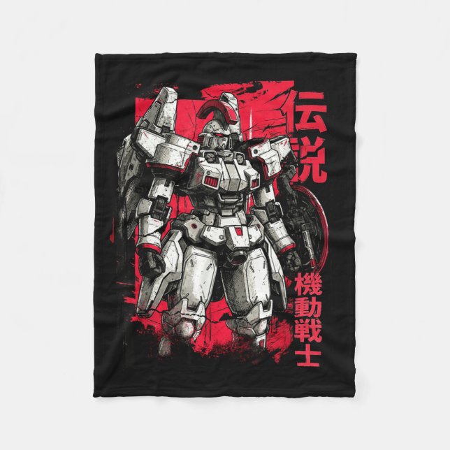 Cobertor De Velo Clic Japanese Legendary Mecha Warrior Robot  (Frente)
