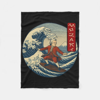 Cobertor De Velo Clical Musician Mozart Ukiyo-e Surfing 