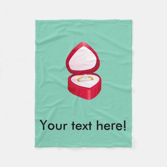 Cobertor De Velo Clipart do anel de noivado (Frente)