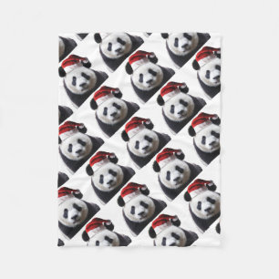 Cobertor De Velo Clipped-Panda-Santa-2