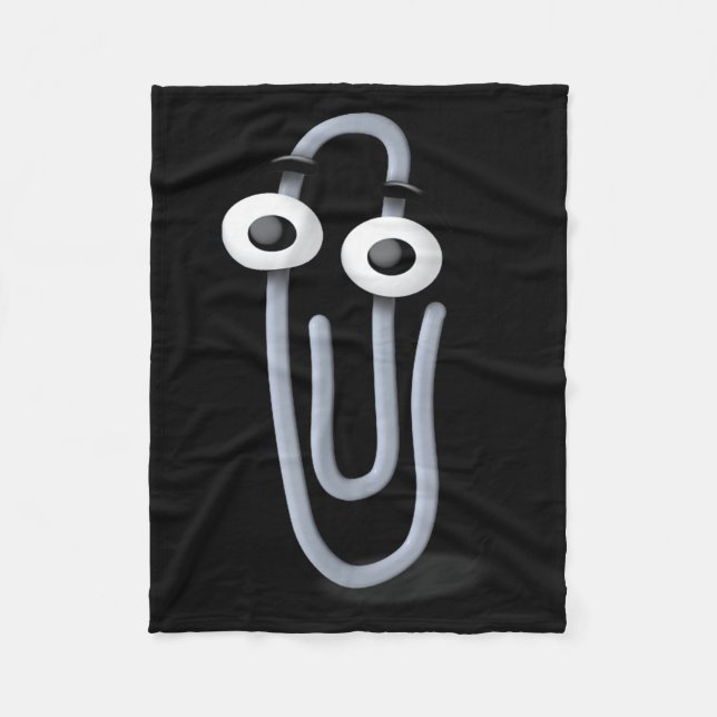 Cobertor De Velo Clippy Paper Clip Funny Meme Page Note  (Frente)