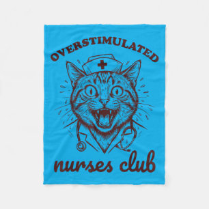 Cobertor De Velo Clube de Enfermeiras Superestimuladas Gato Engraça