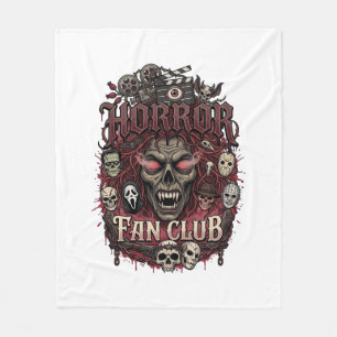 Cobertor De Velo Clube de Fãs de Terror Halloween Rosto de Demônio