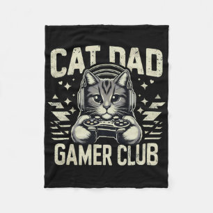 Cobertor De Velo Clube de Gamer Pai de Gato Engraçado Para Ele Víde